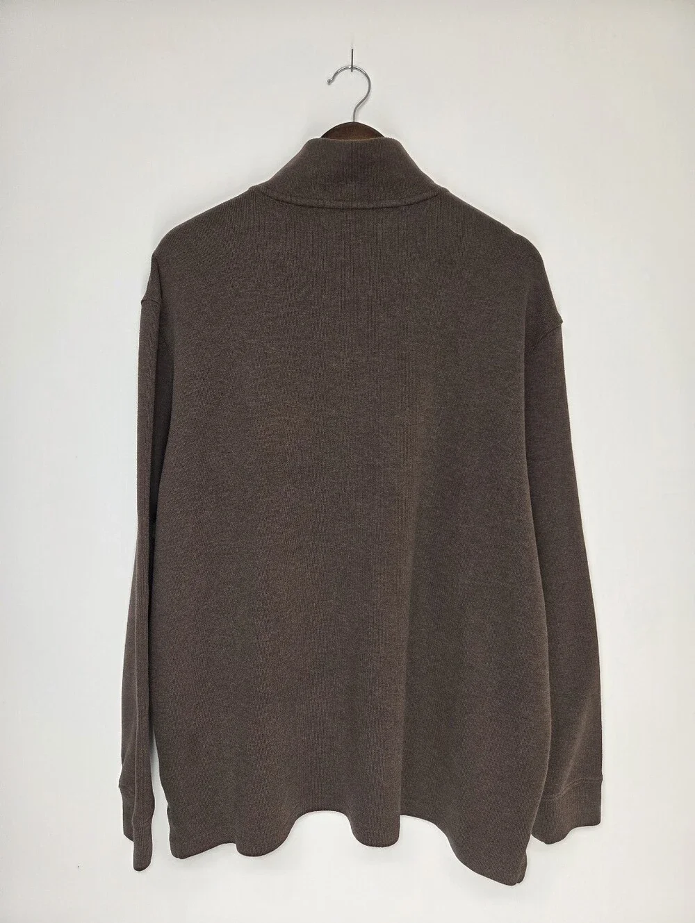 Polo Ralph Lauren Mens XXL Brown Quarter Zip Sweater Pony Logo
